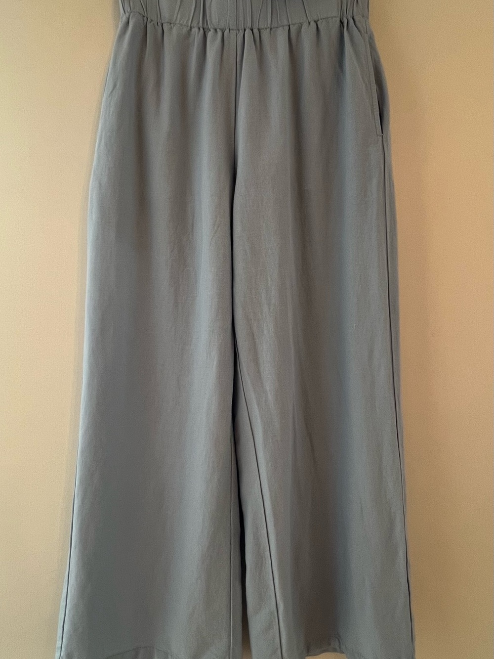 Elodie woman Wide-Leg Elastic Waist Pants - Light Gray